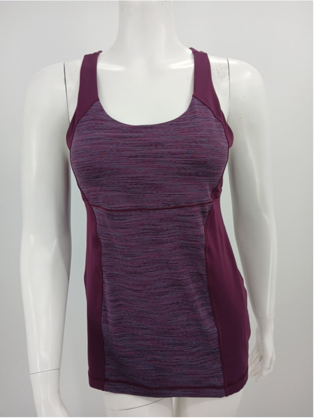 Lululemon Energy Tank Top We Are From Space Plum-Multi Double Cross Straps 2